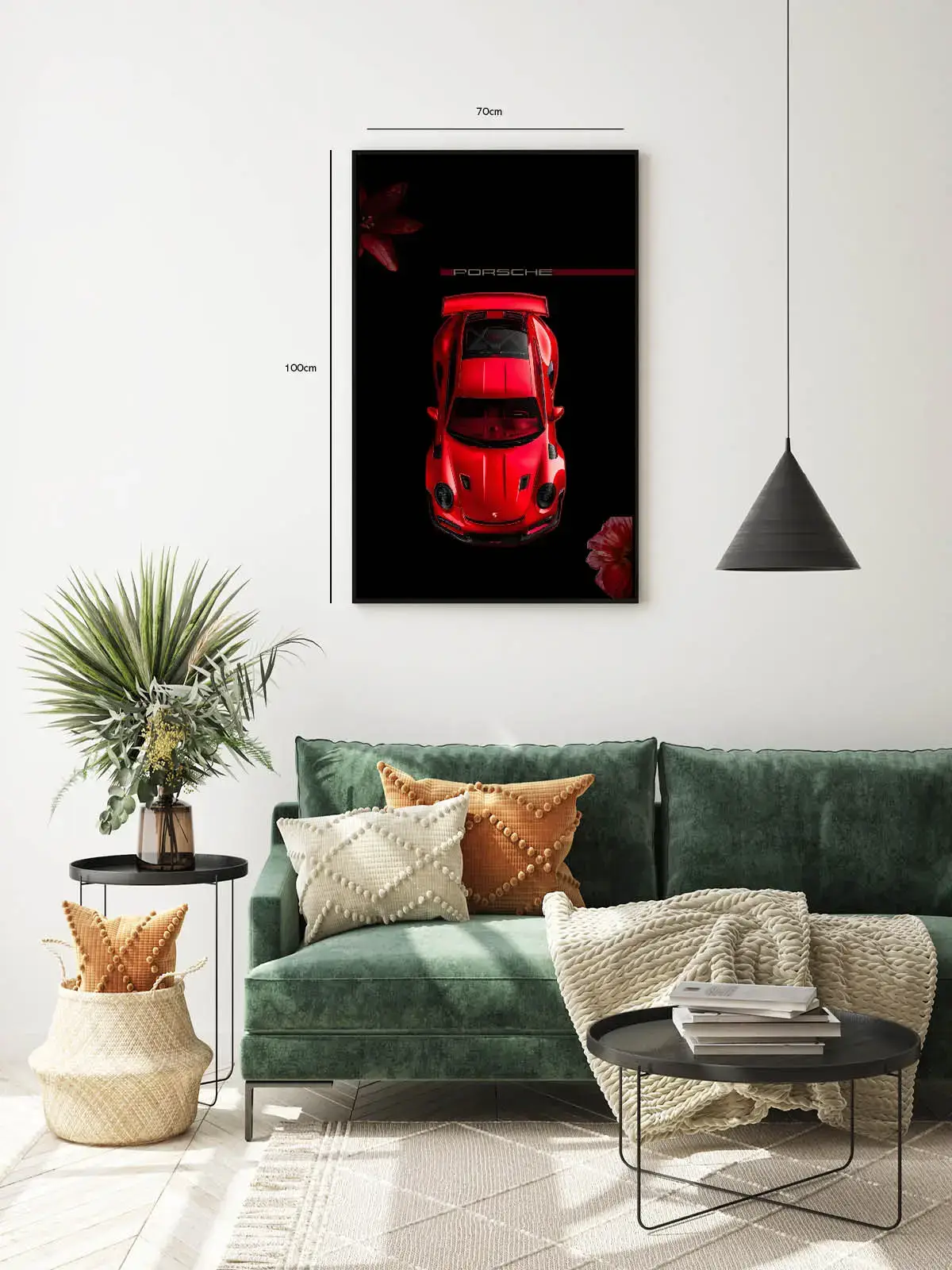 Rød Porsche Sportsvogn